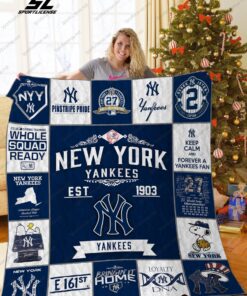 Buy New York Yankees Quilt Blanket & Quilt Bedding Set Ver 04