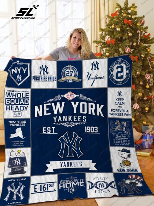 Buy New York Yankees Quilt Blanket & Quilt Bedding Set Ver 04