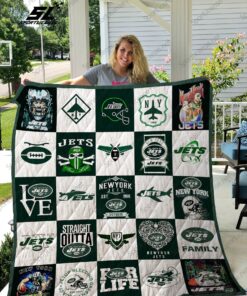 Buy New York Jets Quilt Blanket & Quilt Bedding Set 02