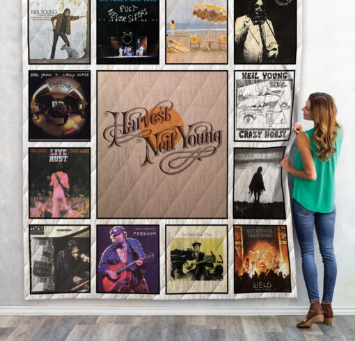 Buy Neil Young Best Albums Quilt Blanket & Quilt Bedding Set 01