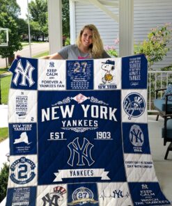 Buy New York Yankees 17 Quilt Blanket & Quilt Bedding Set - Meteew