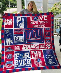 Buy New York Giants Quilt Blanket & Quilt Bedding Set 05