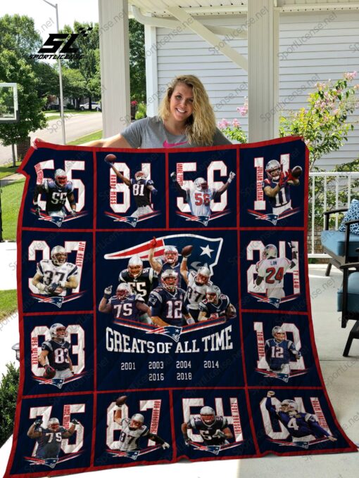 Buy New England Patriots Quilt Blanket & Quilt Bedding Set 01