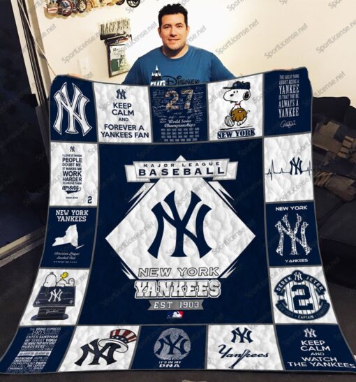 Buy New York Yankees 17 Quilt Blanket & Quilt Bedding Set For Fan