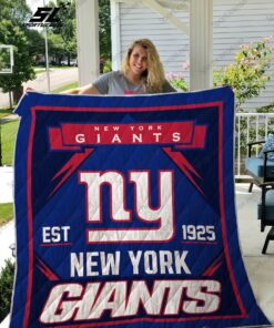 Buy New York Giants Quilt Blanket & Quilt Bedding Set 03