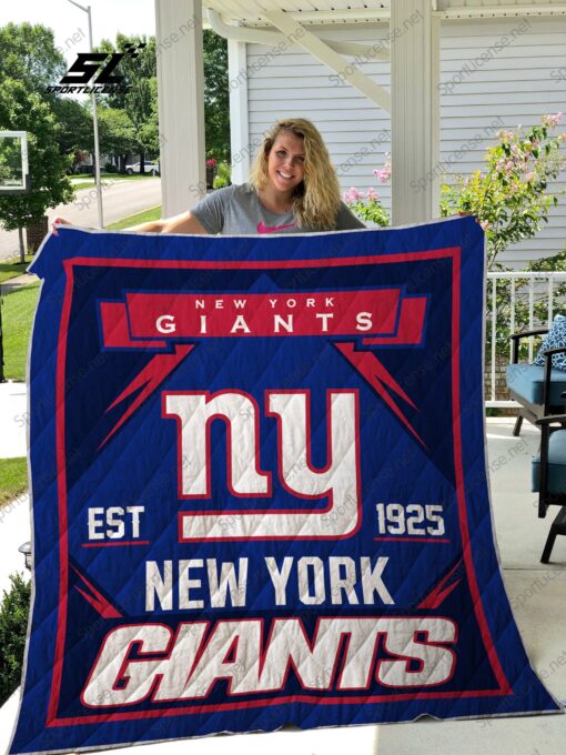 Buy New York Giants Quilt Blanket & Quilt Bedding Set 03