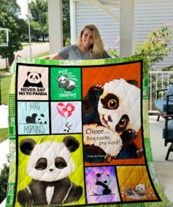 Buy Never Say No To Panda Quilt Blanket & Quilt Bedding Set Great Customized Blanket Gifts For Birthday Christmas Thanksgiving