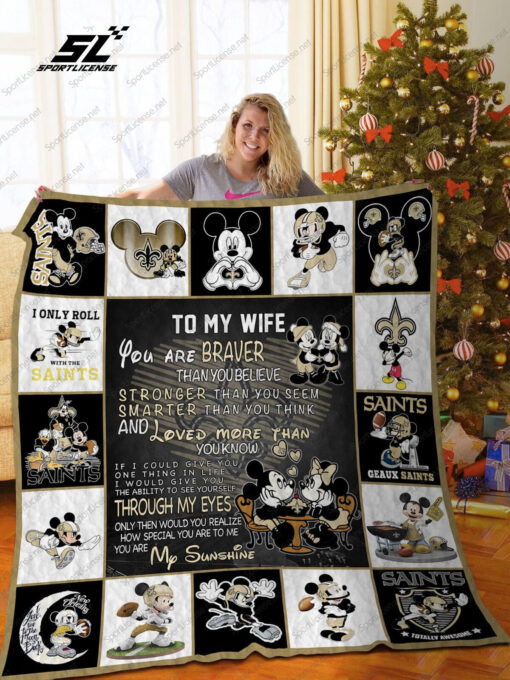 Buy New Orleans Saints To My Wife Quilt Blanket & Quilt Bedding Set