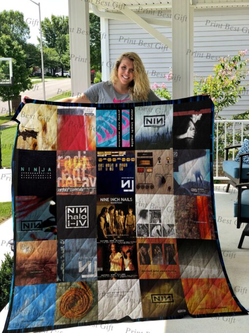 Buy Nine Inch Nails Albums Cover Poster Quilt Blanket & Quilt Bedding Set Ver 2