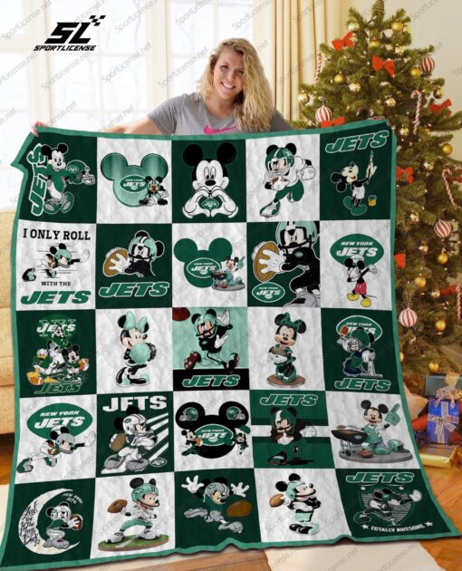 Buy New York Jets Disney Quilt Blanket & Quilt Bedding Set