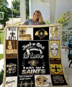 Buy New Orleans Saints Girls Quilt Blanket & Quilt Bedding Set 02