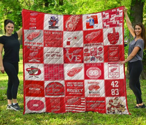 Buy Nhl Detroit Red Wings Quilt Blanket & Quilt Bedding Set