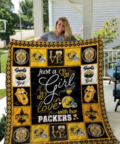 Buy New Orleans Saints Girl Quilt Blanket & Quilt Bedding Set 01