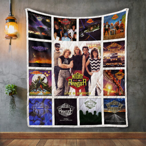 Buy Night Ranger Album Covers Quilt Blanket & Quilt Bedding Set