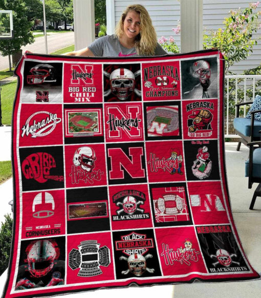 Buy Nebraska Cornhuskers Ver2 Quilt Blanket & Quilt Bedding Set