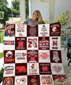 Buy Nebraska Cornhuskers Quilt Blanket & Quilt Bedding Set 02