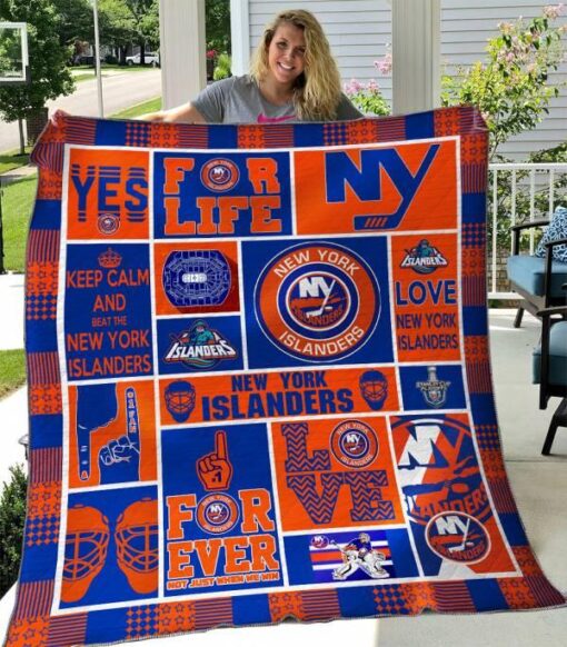 Buy New York Islanders Quilt Blanket & Quilt Bedding Set 02