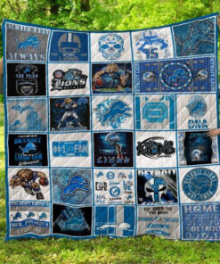 Buy Nfl Detroit Lions Quilt Blanket & Quilt Bedding Set