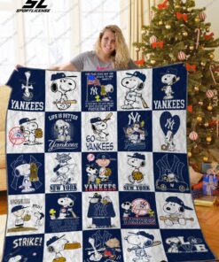 Buy New York Yankees+Snoopy Quilt Blanket & Quilt Bedding Set Ver Sp