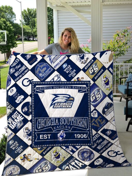 Buy Ncaa Georgia Southern Eagles Quilt Blanket & Quilt Bedding Set #1478