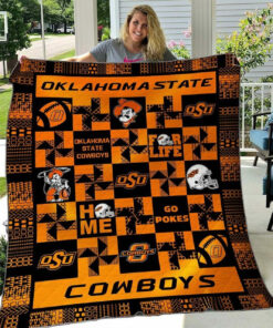 Buy Ncaa Oklahoma State Cowboys Quilt Blanket & Quilt Bedding Set #365