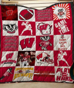 Buy Ncaa Wisconsin Badgers Quilt Blanket & Quilt Bedding Set #566