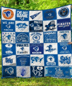 Buy Ncaa Seton Hall Pirates Quilt Blanket & Quilt Bedding Set #1230