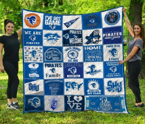 Buy Ncaa Seton Hall Pirates Quilt Blanket & Quilt Bedding Set #1230