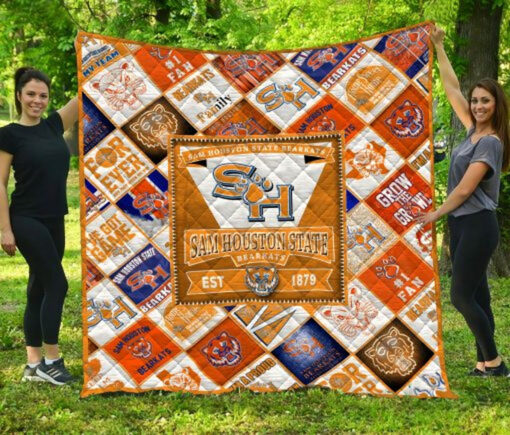 Buy Ncaa Sam Houston State Bearkats Quilt Blanket & Quilt Bedding Set #1574