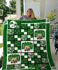 Buy Ncaa Ohio Bobcats Quilt Blanket & Quilt Bedding Set #1364