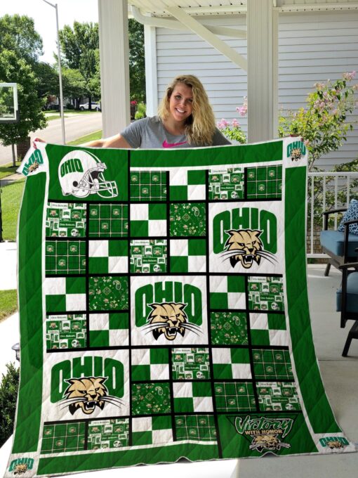 Buy Ncaa Ohio Bobcats Quilt Blanket & Quilt Bedding Set #1364