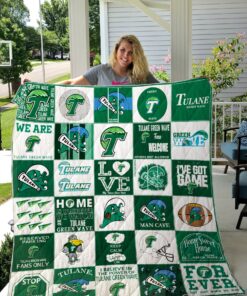 Buy Ncaa Tulane Green Wave Quilt Blanket & Quilt Bedding Set #1139