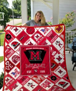 Buy Ncaa Miami (Oh) Redhawks Quilt Blanket & Quilt Bedding Set #1350