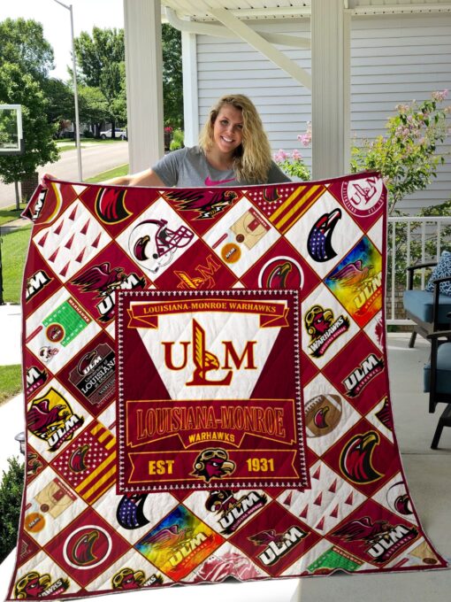 Buy Ncaa Louisiana-Monroe Warhawks Quilt Blanket & Quilt Bedding Set #1483