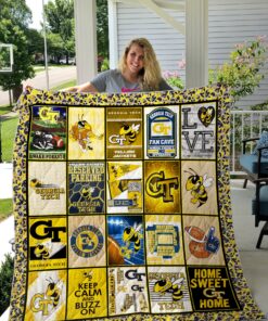 Buy Ncaa Georgia Tech Yellow Jackets Quilt Blanket & Quilt Bedding Set #103