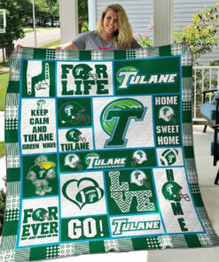 Buy Ncaa Tulane Green Wave Quilt Blanket & Quilt Bedding Set #1138