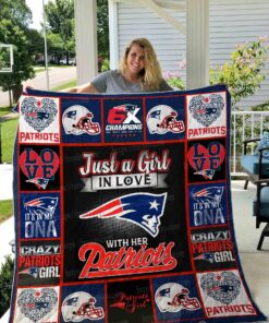 Buy New England Patriots Girl Quilt Blanket & Quilt Bedding Set 01