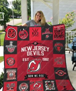 Buy New Jersey Devils Quilt Blanket & Quilt Bedding Set 01