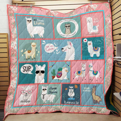 Buy No Drama Llama Quilt Blanket & Quilt Bedding Set Great Customized Blanket Gifts For Birthday Christmas Thanksgiving