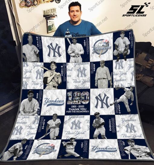 Buy New York Yankees Lg25 Quilt Blanket & Quilt Bedding Set