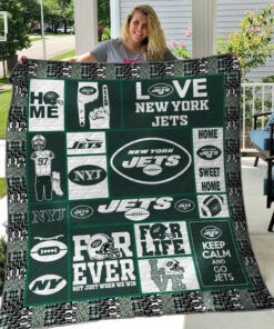 Buy New York Jets Quilt Blanket & Quilt Bedding Set 04