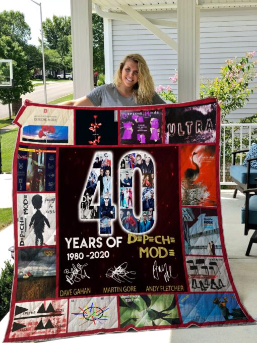 Buy New 40 Years Of Depeche Mode Quilt Blanket & Quilt Bedding Set