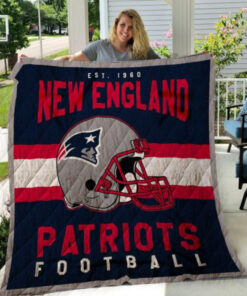 Buy New England Patriots Quilt Blanket & Quilt Bedding Set 04