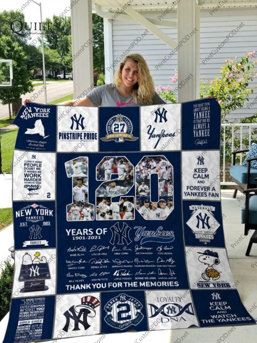 Buy New York Yankees 120 Quilt Blanket & Quilt Bedding Set 02