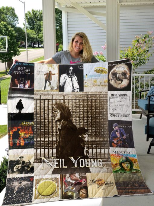 Buy Neil Young Quilt Blanket & Quilt Bedding Set For Fans Ver 17-2