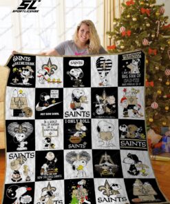 Buy New Orleans Saints Snoopy Quilt Blanket & Quilt Bedding Set