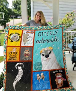 Buy Otter Behold The Dancing Otter Quilt Blanket & Quilt Bedding Set Great Customized Blanket Gifts For Birthday Christmas Thanksgiving Perfect Gifts For Otter Lovers