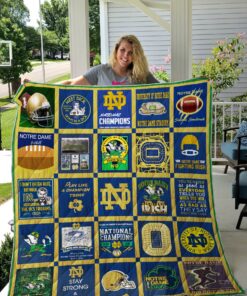 Buy Notre Dame Fighting Irish Ver1 Quilt Blanket & Quilt Bedding Set