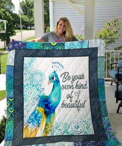 Buy Peacock Be Your Own Kind Of Beautiful Quilt Blanket & Quilt Bedding Set Great Customized Gifts For Birthday Christmas Thanksgiving Perfect Gifts For Peacock Lover