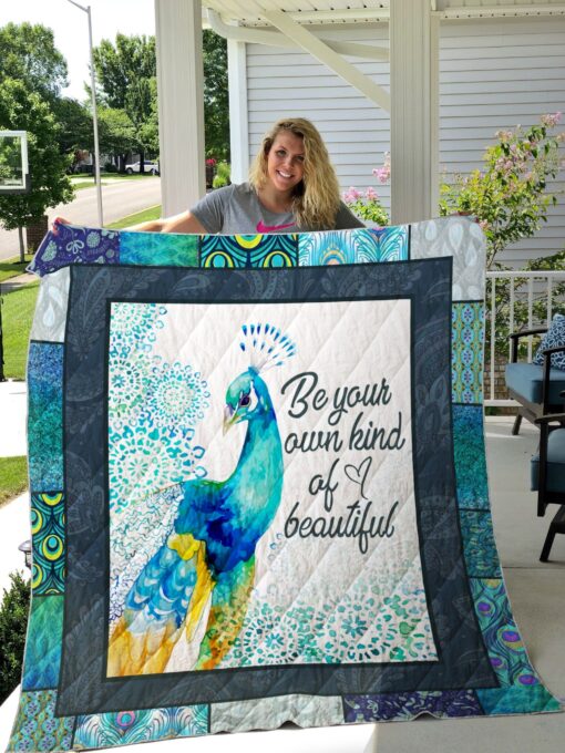 Buy Peacock Be Your Own Kind Of Beautiful Quilt Blanket & Quilt Bedding Set Great Customized Gifts For Birthday Christmas Thanksgiving Perfect Gifts For Peacock Lover